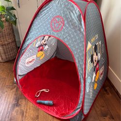 Disney Mickey Mouse Pop Up Play Tent and Flashlight.