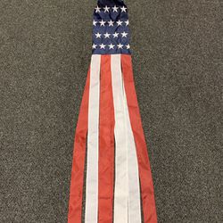 Large 48” Fourth of July patriotic flag windsock 
