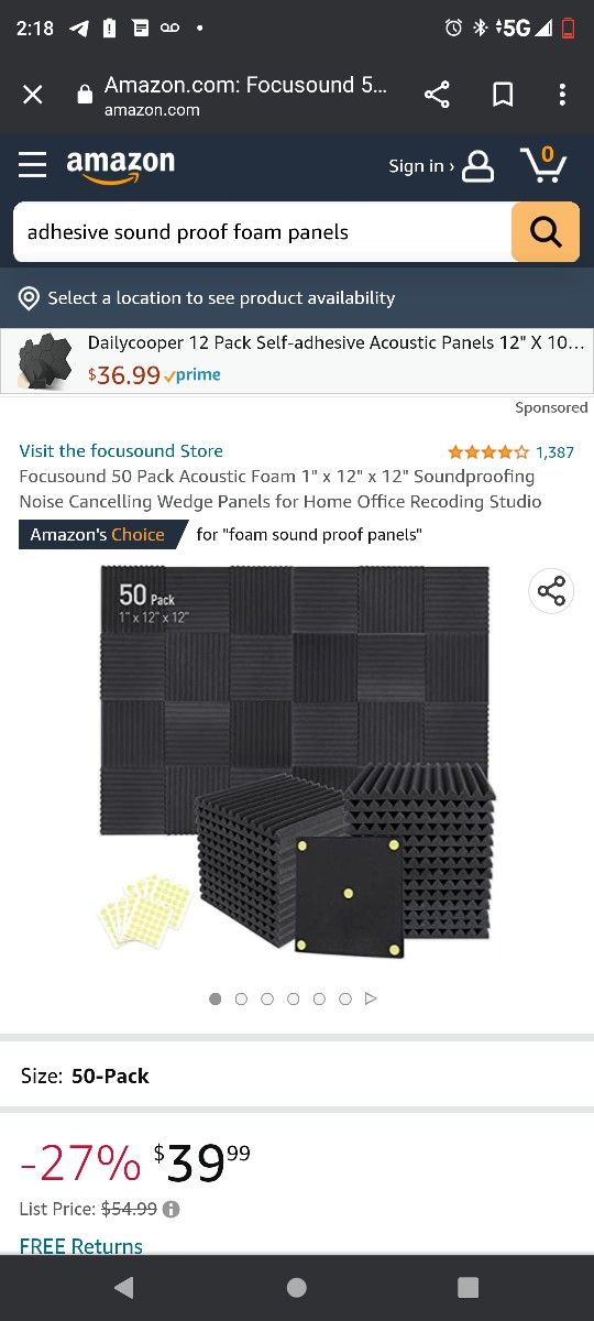 Soundproofing 12*12 foam.panel