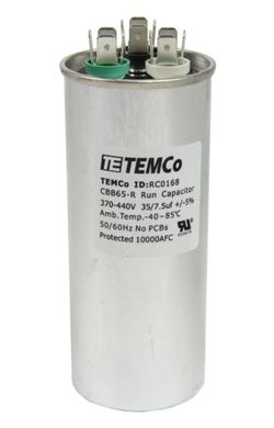 Dual Run Capacitor 35 + 7.5 370/440 vac Central Air Conditioner Dual Run Cap AC