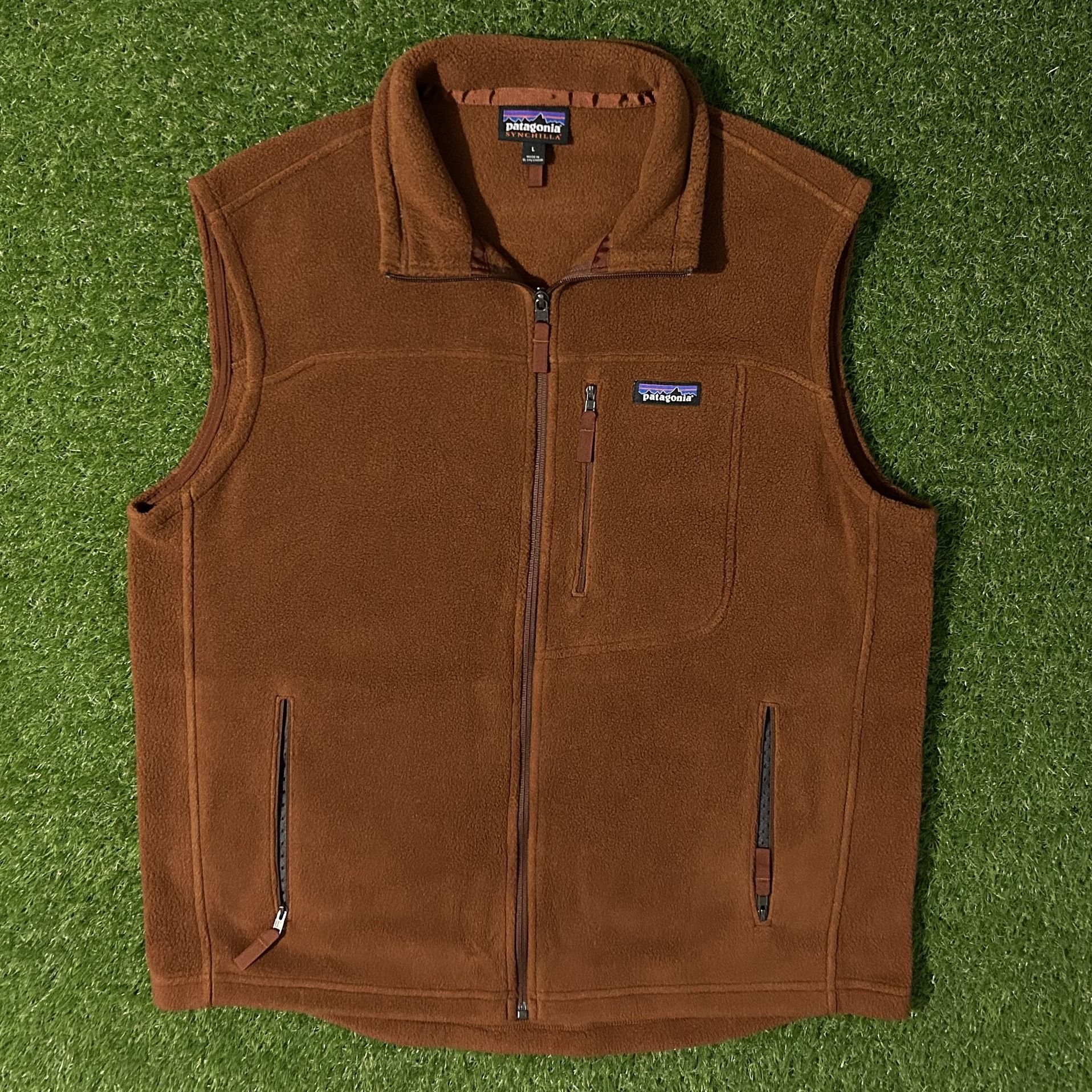 Mens Patagonia Synchilla Vest Sweater Sweatshirt Jacket Coat Size Large