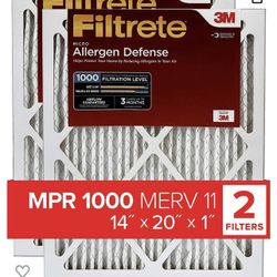 Filtrete Allergen Defense Filter 14x20x1