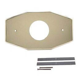0817: New Westbrass A503-01 One-Hole Remodel Cover Plate for Mixet Bathtub and Shower Valves, Polished Brass