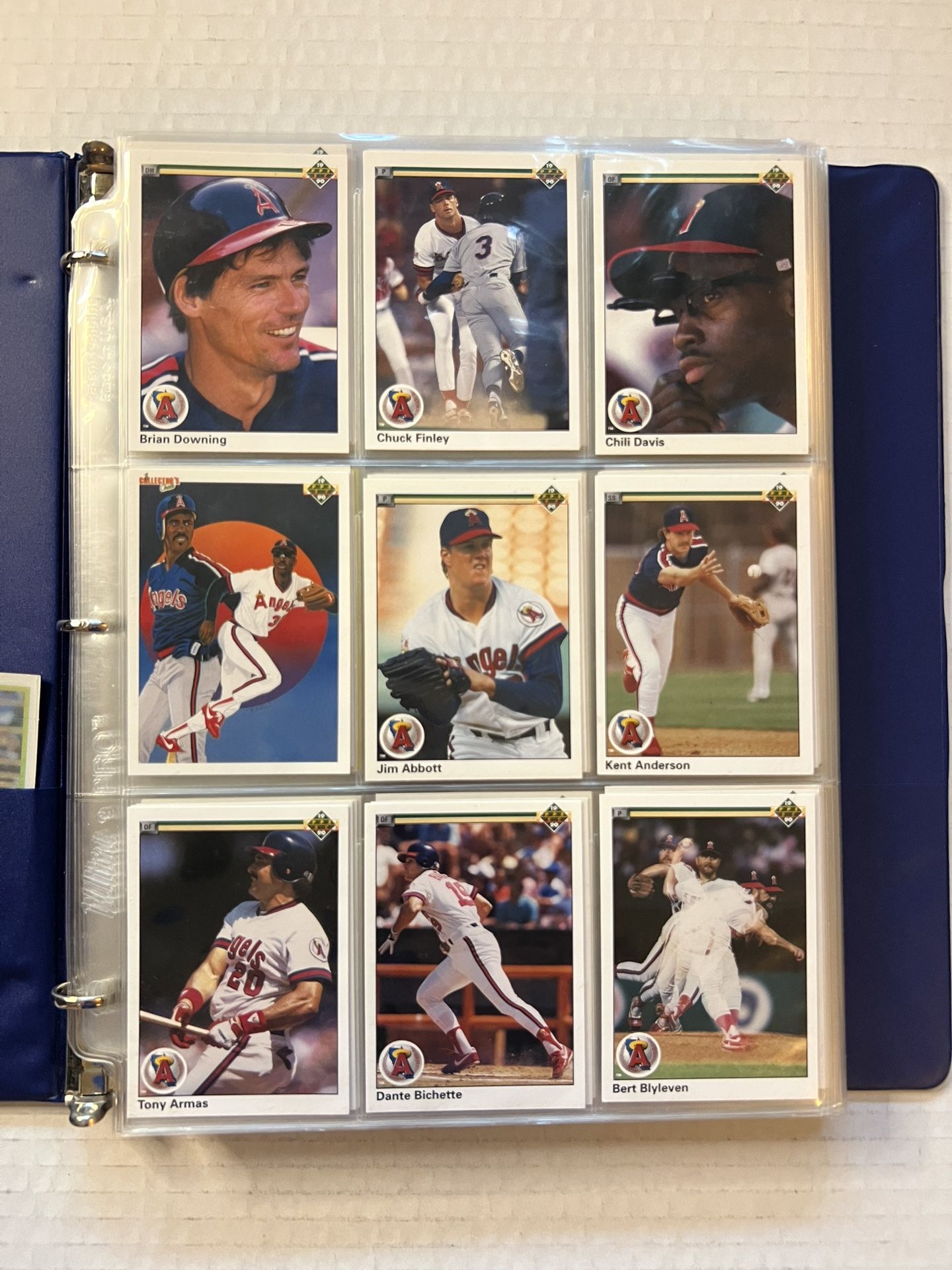 Los Angeles Angels Team Baseball Card Binder Lot