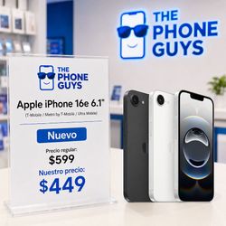 Apple iPhone 16e 6.1" Nuevo – T-Mobile / Metro / Ultra Mobile – Solo $449