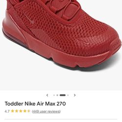 Toddler Nike Air Max 270 Size 8c