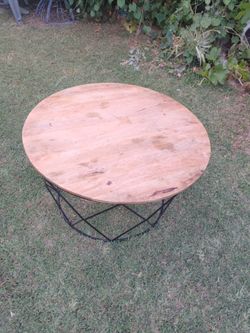 Rustic geometric coffee table