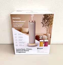 NEW Homedics SereneScent Portable Waterless Home Fragrance Diffuser Bundle