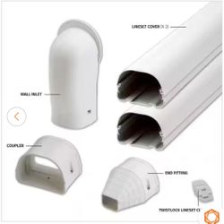 3. 5 in. x 8 ft. Mini Split Lineset Cover Kit White