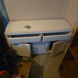 Beautiful White Cabinet With Potential For DIY