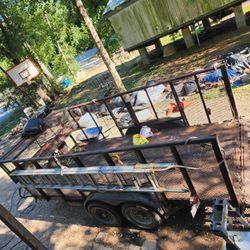 Trailer 4 Tires .  Pick Up Only!  16 Ft. Long 7w . 