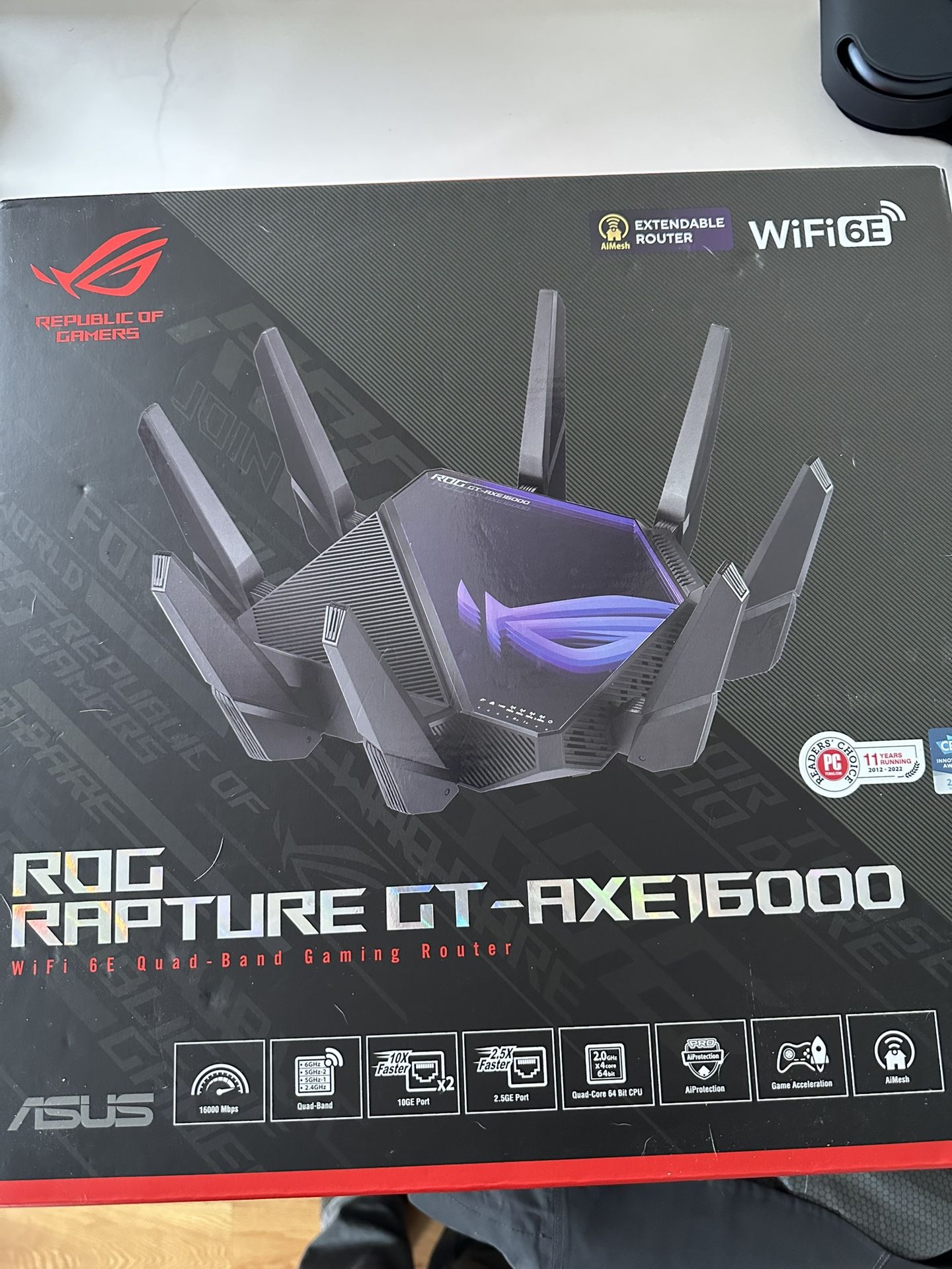 Asus ROG Rapture GT-AXE16000 Router (WiFi 6E)