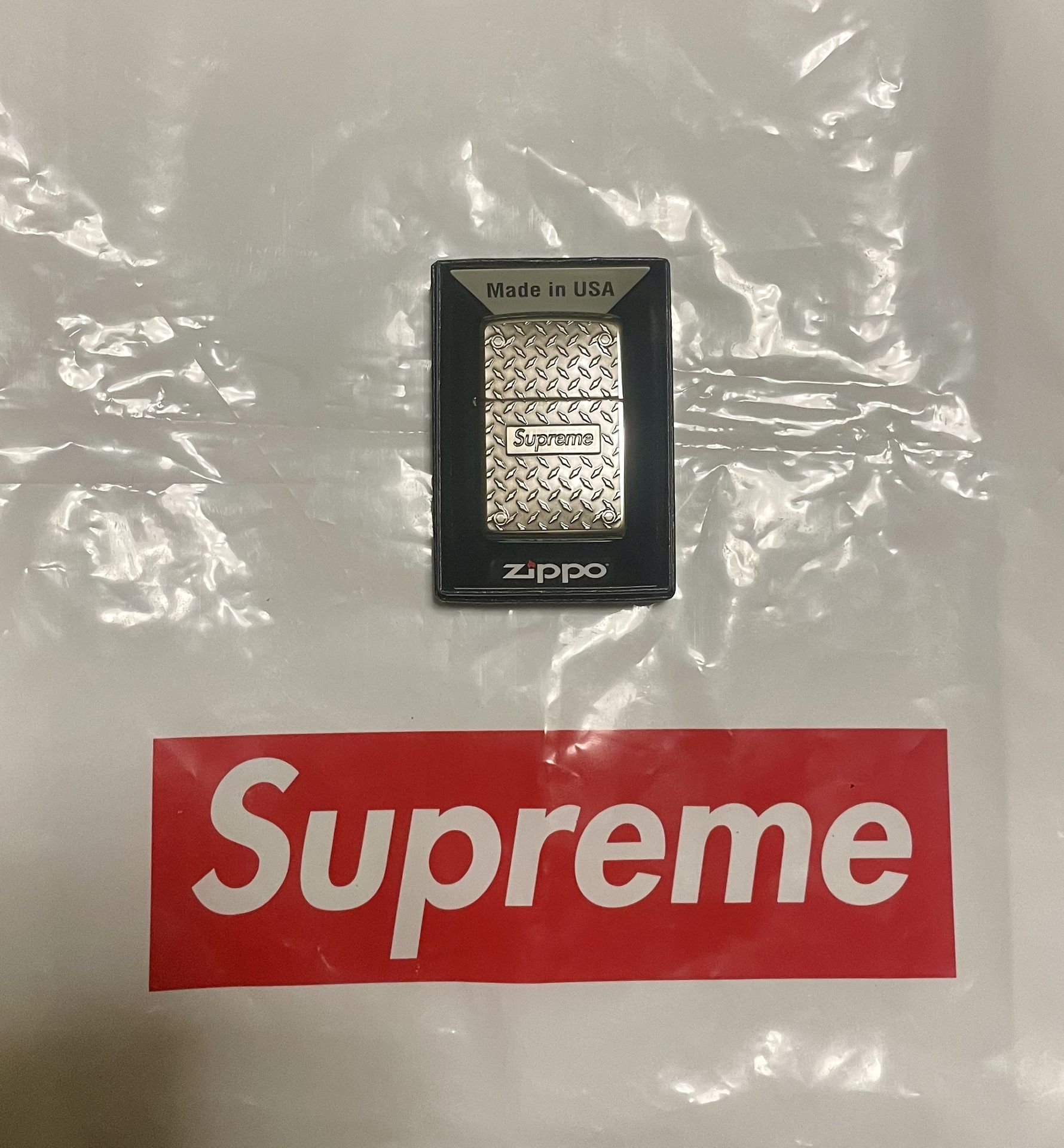Supreme Diamond Plate Zippo