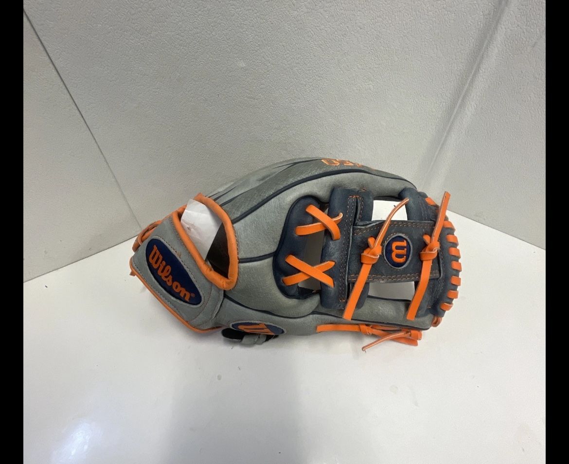 Wilson A450 Baseball Glove 11.5” RHT Right Hand AO4RB17 Grey Blue Orange