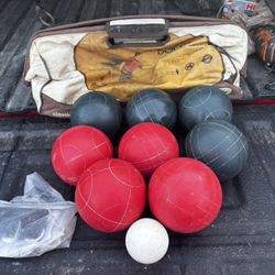 Vintage Bocce Ball Set