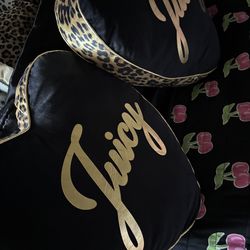 Juicy couture heart cheetah pillow