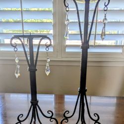 2 Wrought Iron Candle Sticks