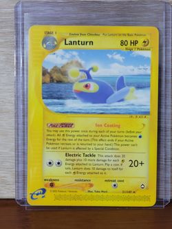 Lanturn card from  2002 Pokémon Aquapolis expansion