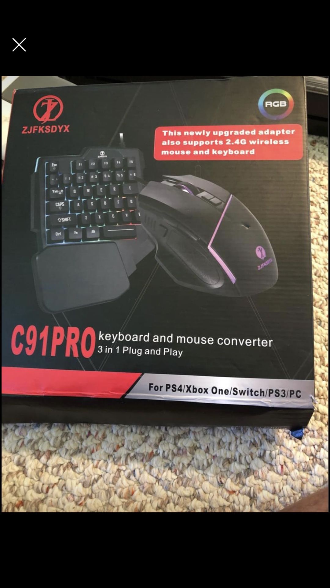 Gaming keyboard and mouse