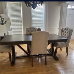 Brown  Wood Dining Table 