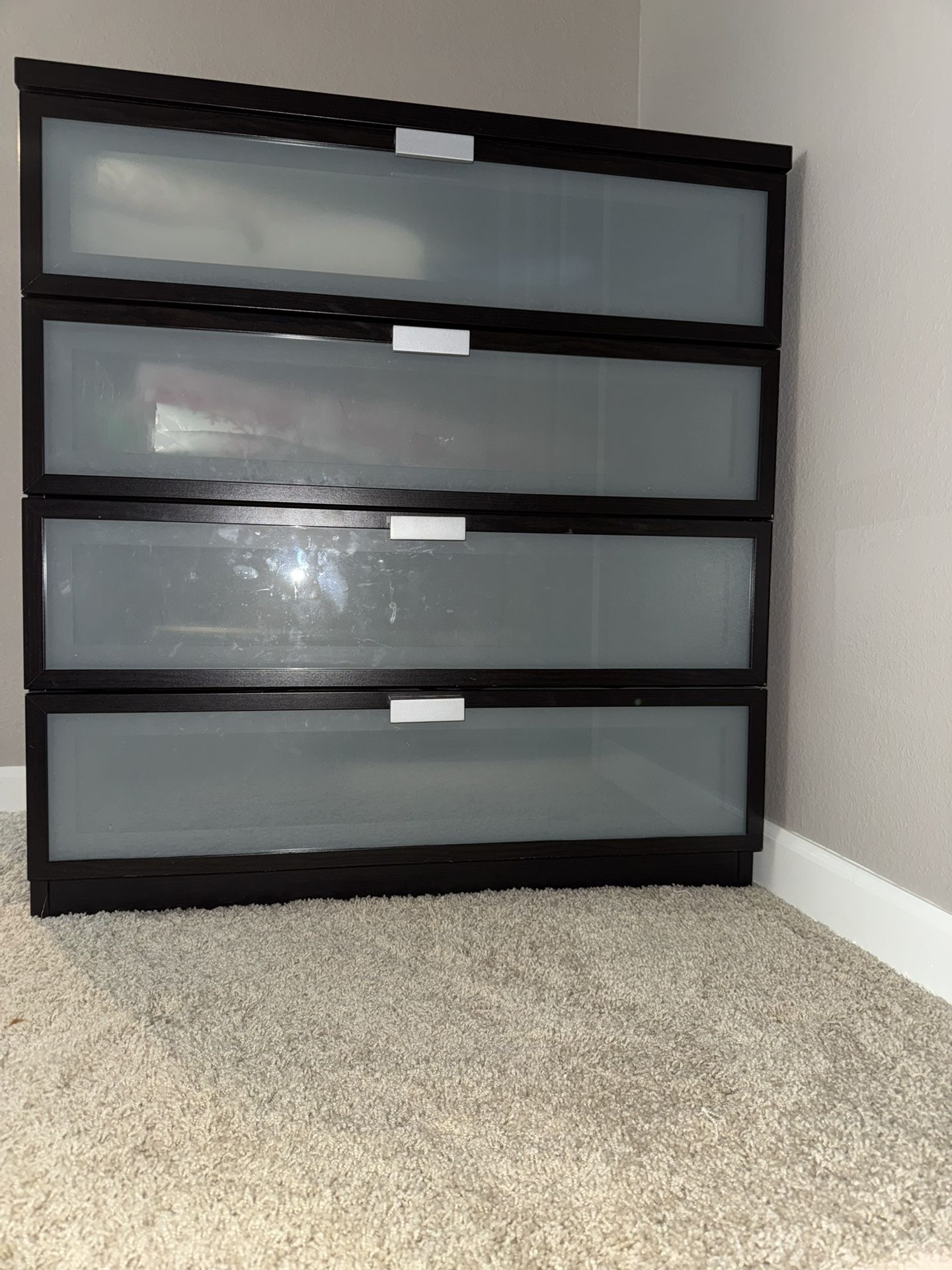 Ikea Hopen 4 Drawer Dresser (Dark/Black)