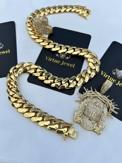 20mm Miami Gold Plated Cuban Link Chain 