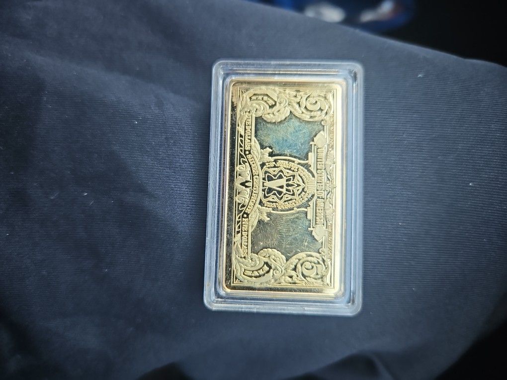 Gold Bar $5 Commemeritive Plated