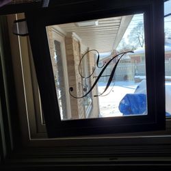 Letter A glass And Wood Hanging