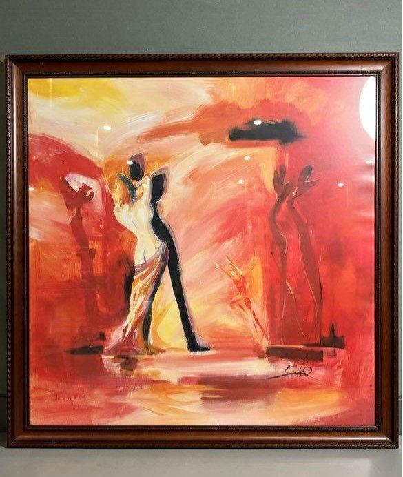 Alfred Gockel's "Romance In Red II" Framed Limited Edition Art Piece