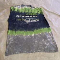 Vintage Seattle Seahawks Shirt Men 3XL Tie Dye Tank Top NFL Football Lightweight