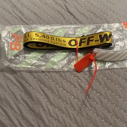 Off-White Tie Down 200cm Nylon Industrial Yellow Belt, OFFWHITE BELT