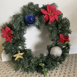 Decorated Christmas Wreath 