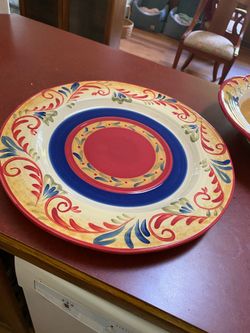 Large Serving pPlatters and large Bowl