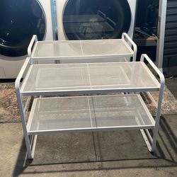 2x Target Brightroom Two-Tier Metal Shoe Rack