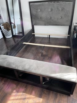 Queen Bed Frame With Bench Attached