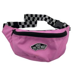 pink VANS checkered strap fanny pack-NEW