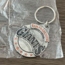 NEW IN ORIGINAL PACKAGE- Vintage San Francisco Giants MLB metal key ring keychain