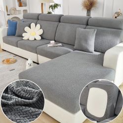 NEW — Magic Sofa Covers Couch Covers 2024 New Couch Cushion Covers Universal Sofa Covers Washable Stretch Slipcovers for Sectional Sofa (Texture Gray,