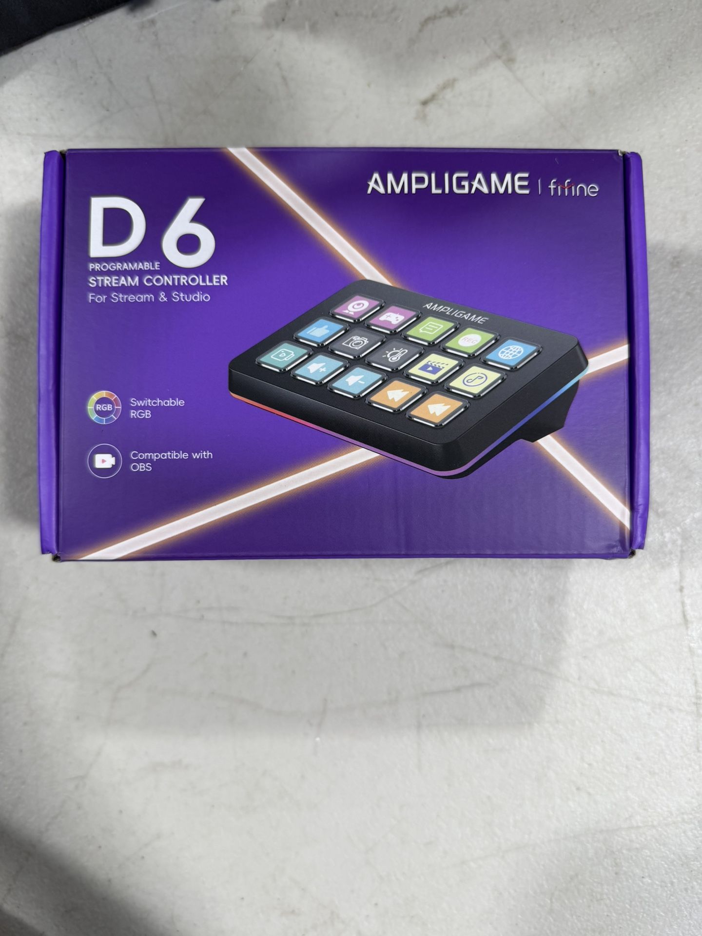 Fifine AmpliGame Stream Controller with 15 Macro Keys, Streaming Keyboard with Trigger Actions in OBS/Twitch/YouTube/Streamlabs, Shortcut Buttons Keyp
