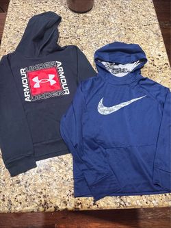 Boys large Nike & under armour hoodies