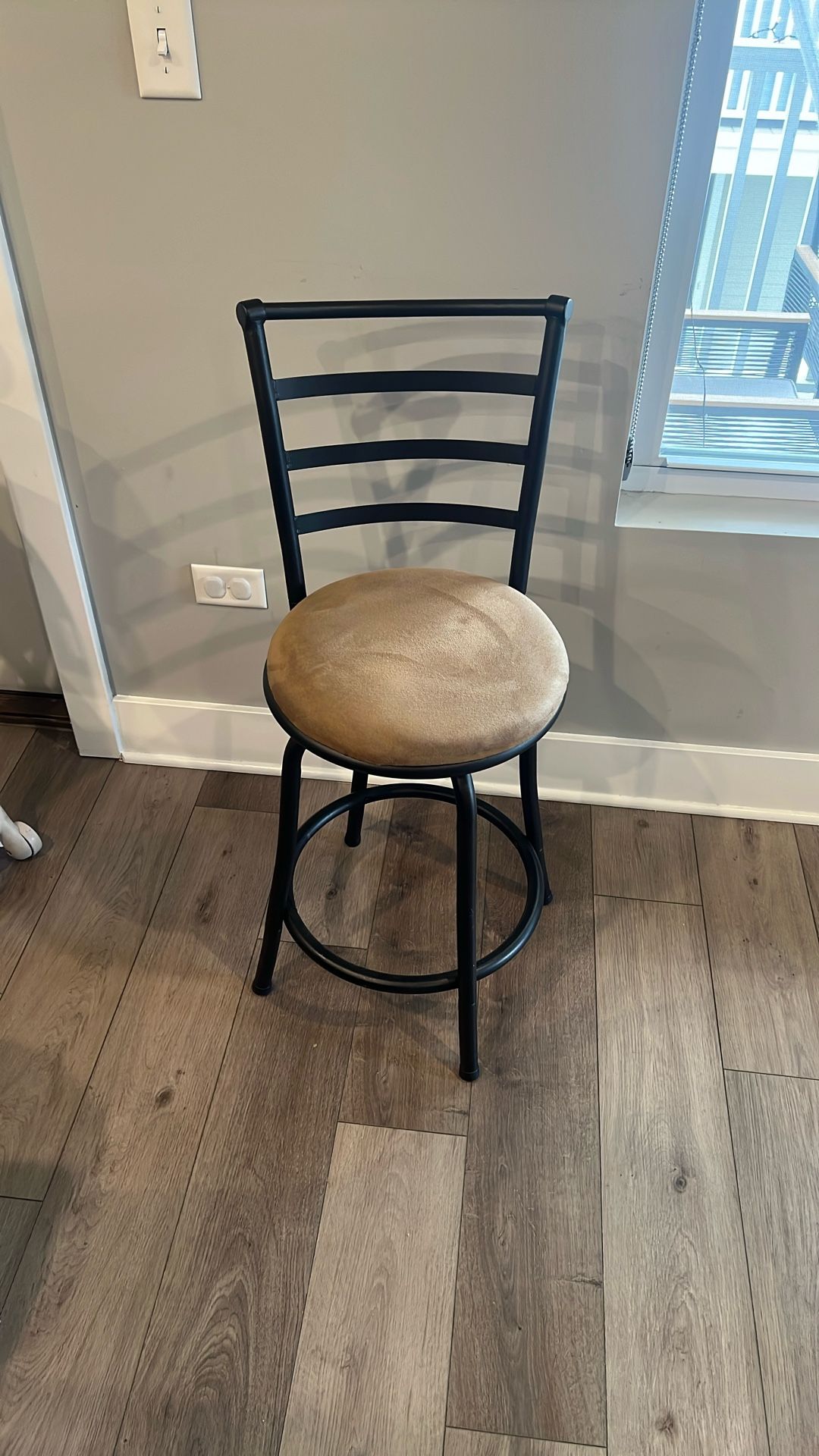 Counter Height Adjustable Metal Bar Stool/Set Of 3 