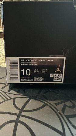 Air Jordan 1 Low Se Craft  Size 10 Mens 