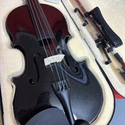 Black 4/4 Violin with New Bow, Digital Tuner, Shoulder Rest, Extra Strings $120 Firm