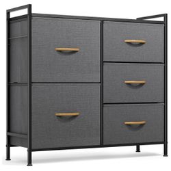 Storage and Organizers for Closet with 5 Drawers, Small Fabric Dresser and Chests of Drawers