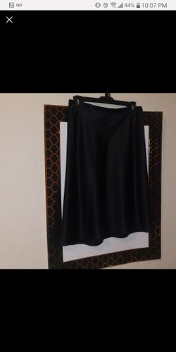 Alex Evenings Satin Black Skirt