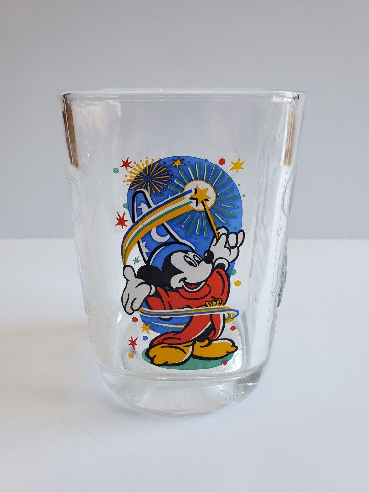 Walt Disney World 2000 Millennium Celebration Mcdonald's Glass Mickey Mouse 14oz