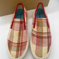 SeaVees Baja Slip On Platform - Women's 9.5 - Natural Paradise Plaid - Box