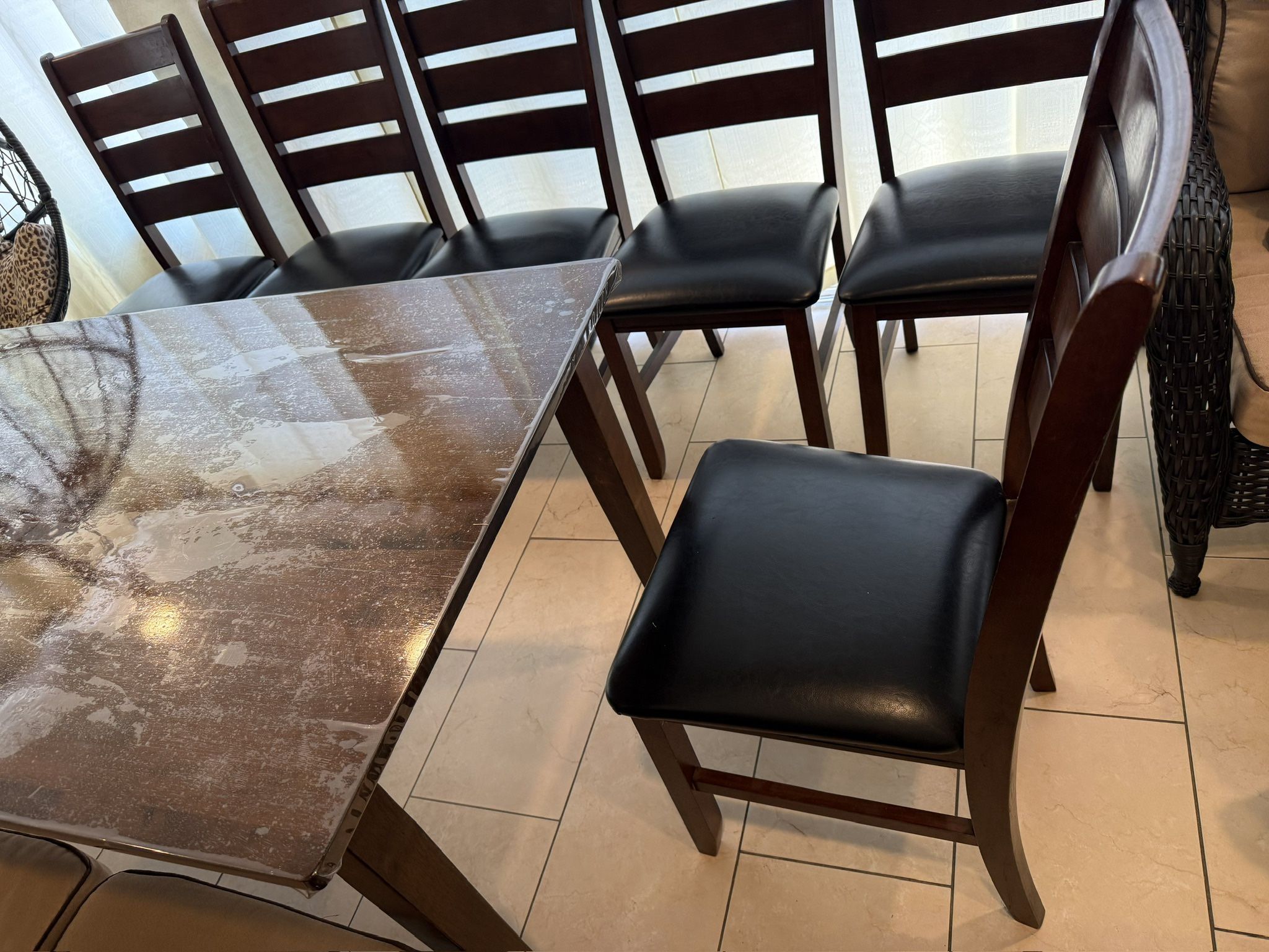 Dining Table Set With Six Chairs