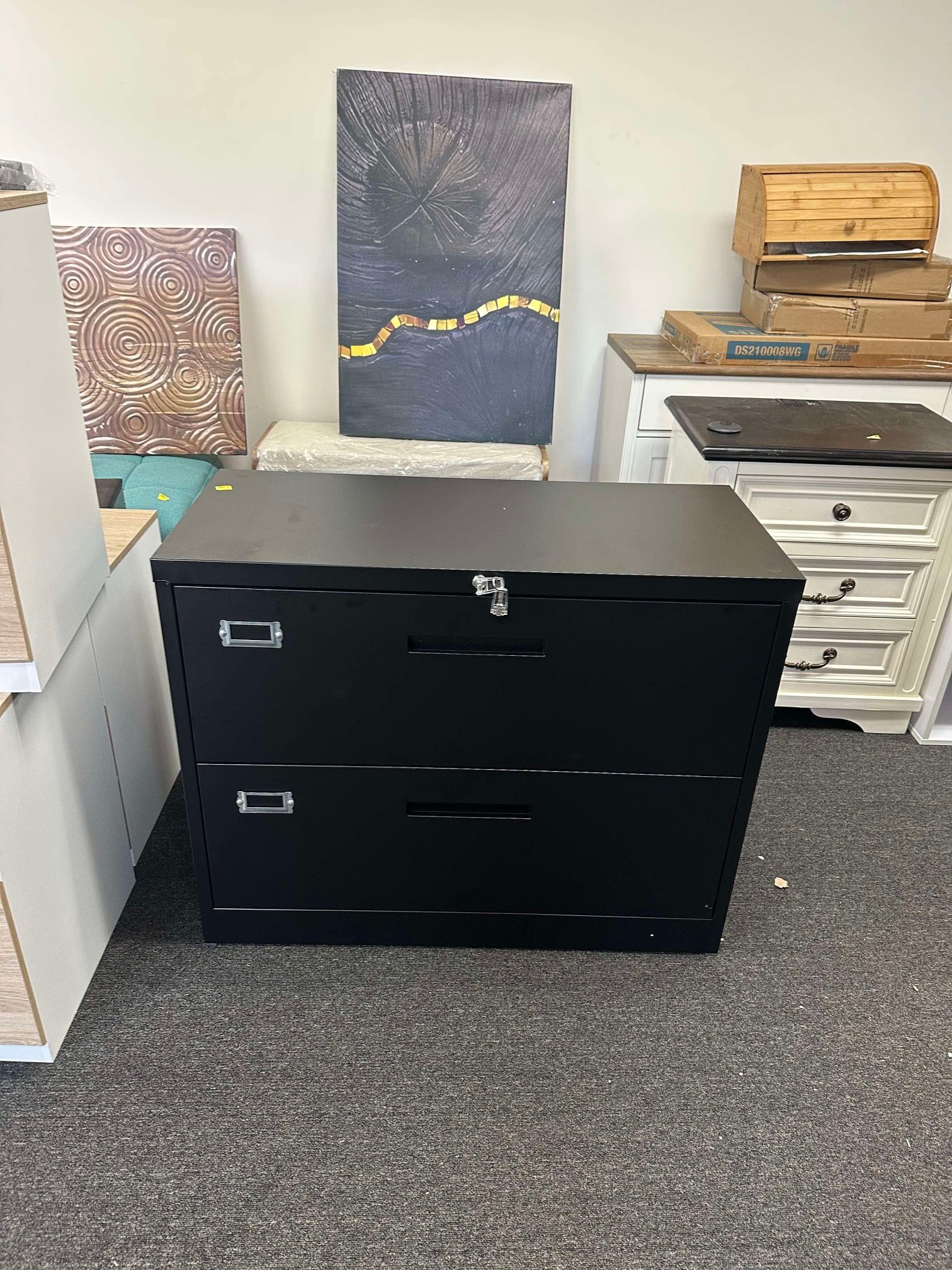2 Drawer Metal Filing Organization Office Cabinets with Lock,Lateral File Cabinets