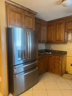 Wood Cabinets with granite counter top
